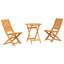 2 - Person Wood Patio Dining Set with