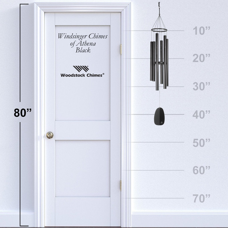 Carillon Bells of Paradise ™, H 44 po x l 12 po x P 12 po, Mauve / Noir