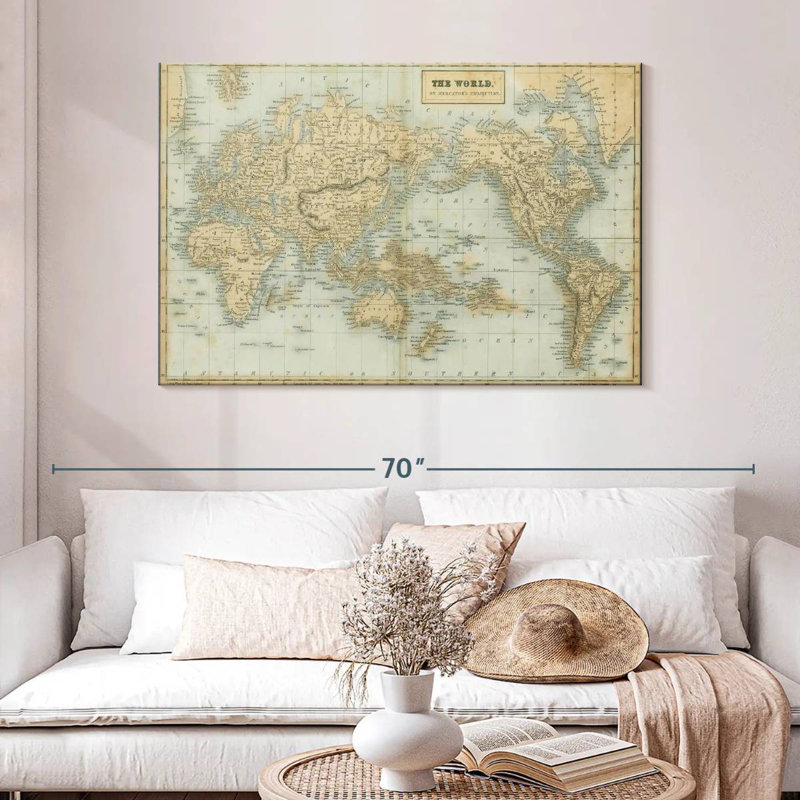 Aliaz, la carte du monde neutre, H 32 po x l 48 po