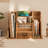 17.3" W Rustic Desktop File Organizer with Storage Drawer and Multiple Compartments
