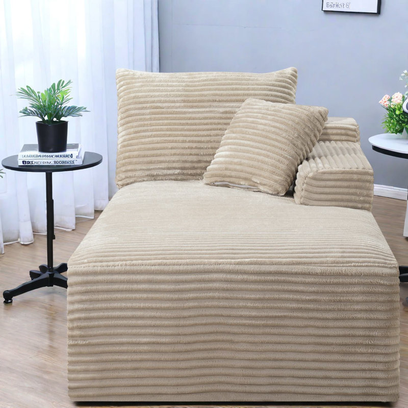 Canapé à compression, causeuse moderne en velours côtelé compact pour petite maison