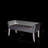 Grey Upholstered Modern Bench - , Solid Wood Legs, Plywood Chic Accent With And Plywood, Low Back Design-391812253