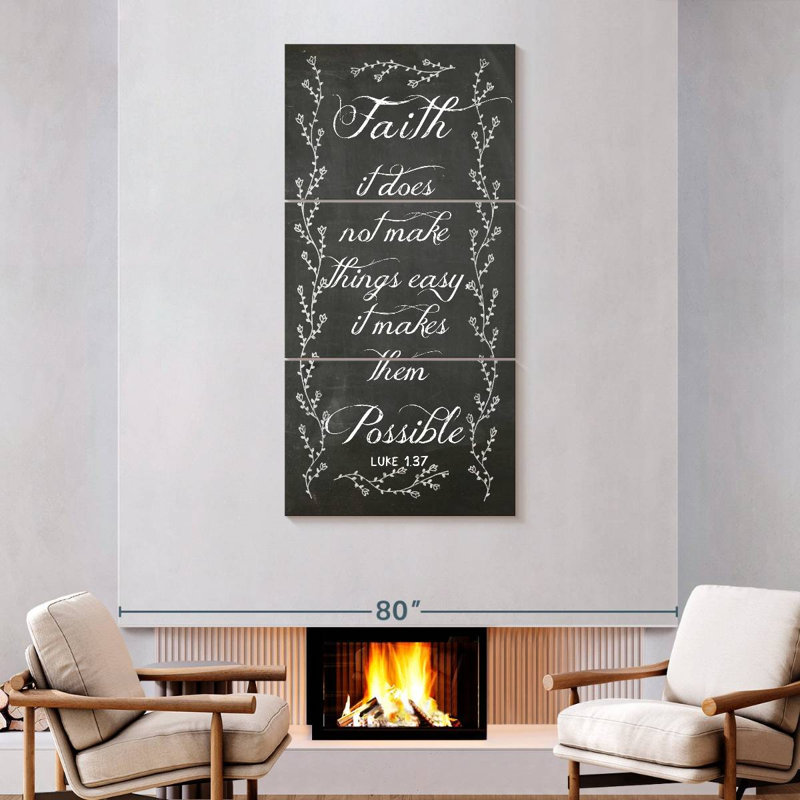 Luke 1:37, 75" H x 36" W