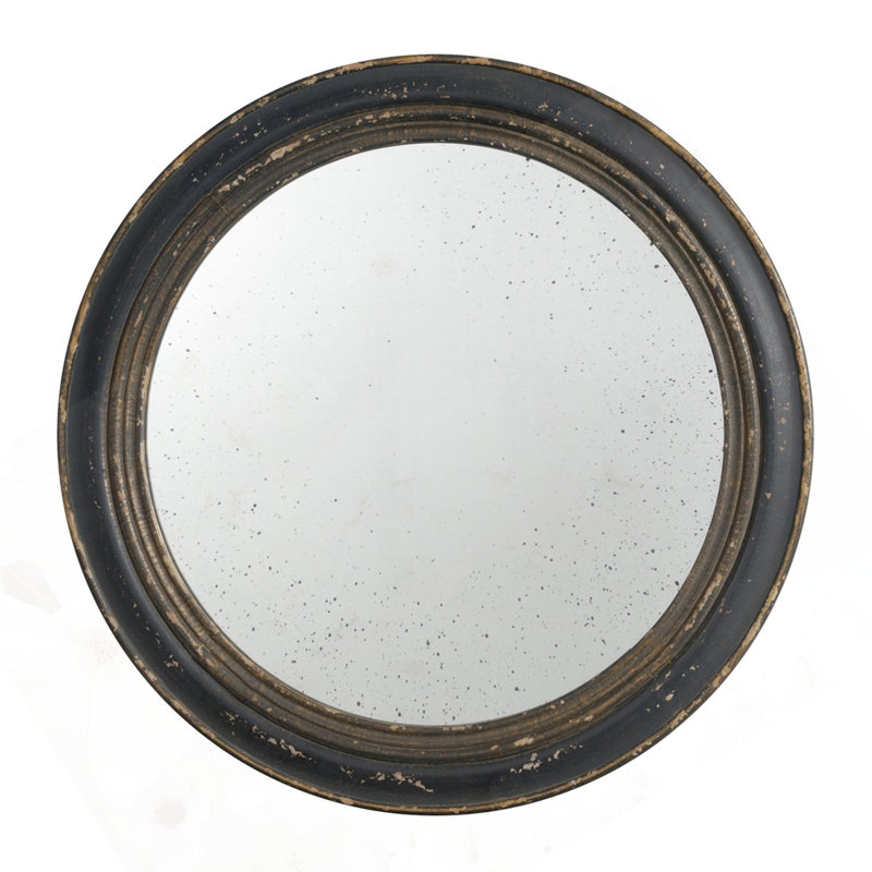 Miroir mural 23,5 "avec cadre en bois noir