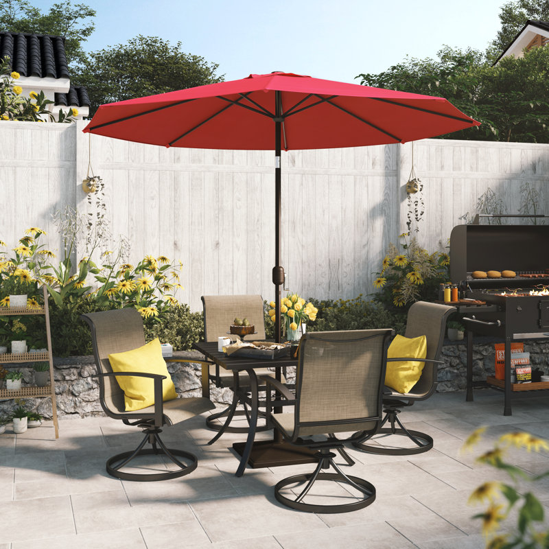 269.2cm Tilt Market Parasol, Red