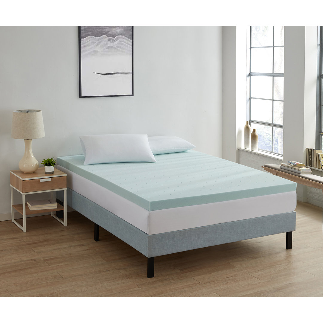 Danita 2'' Memory Foam Mattress Topper Alwyn Home Bed 