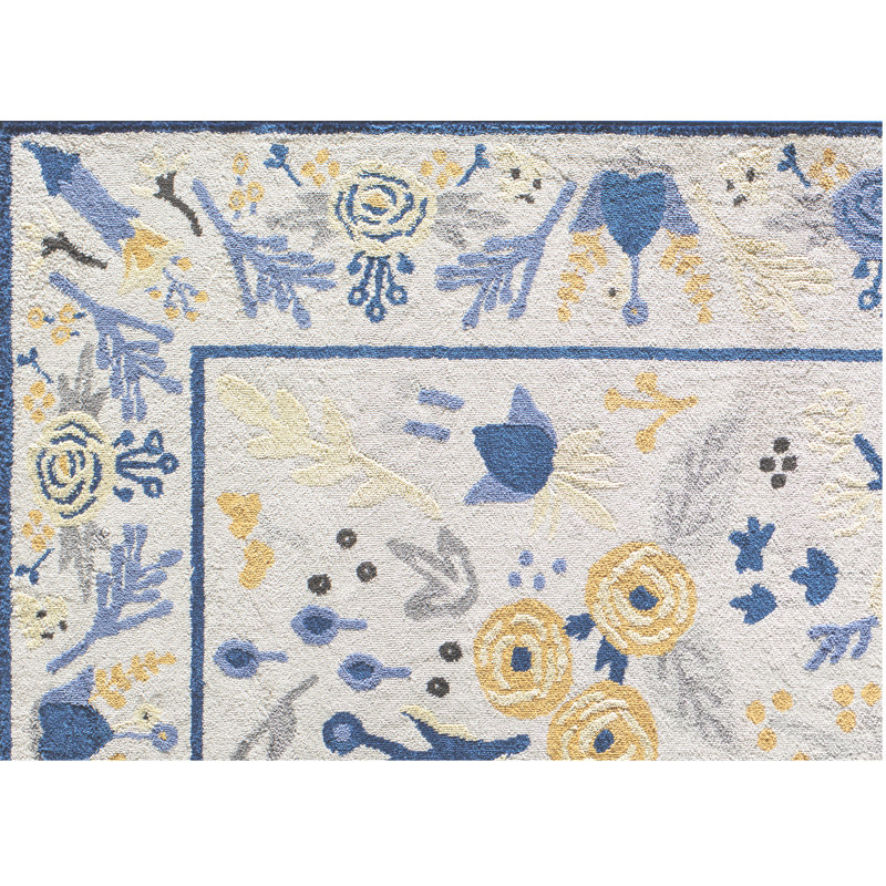 Tapis floral ivoire Valentina, Rectangle 9 pi x 12 pi