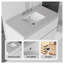 Meuble-lavabo flottant blanc 36 po avec lavabo, portes à fermeture douce, armoire en contreplaqué