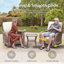 Ensemble de meubles de patio en osier avec chaises pivotantes 360 ° Gustave-208595268