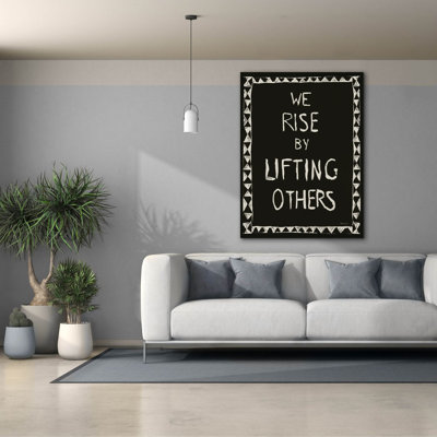  «We Rise By Lifting d'autres» par Stellar Design Studio, art mural sur toile, 40 po x 54 po
