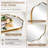 Contemporary Oval Scalloped Bathroom Vanity Wall Mirror | Stainless Steel Frame-1920998049-1926640959