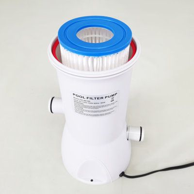 Cartridge Filter Pump for Above Ground Pools Kit 1000 Gph Pump Flow Rate Ideal for 6000 Gallon Pools 1.25 " Hose 110v 80 W 15789