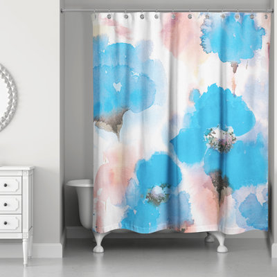Rideau de douche simple aquarelle Esmond