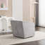 Modern Upholstered Barrel Armchair, 360° Swivel-357066861