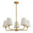 5-Light Modern Dimmable Chandelier With Fabric Shades-1571777158