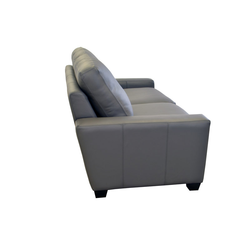 Causeuse Ramdat, Cuir véritable avoine Burnham