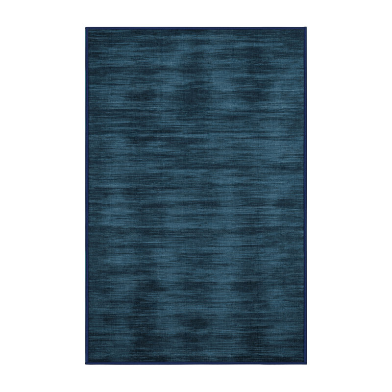 Tapis gris uni lavable à la machine, Rectangulaire 7 pi x 10 pi