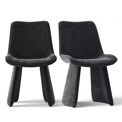 Hennigan Textured Fabric Dining Chairs