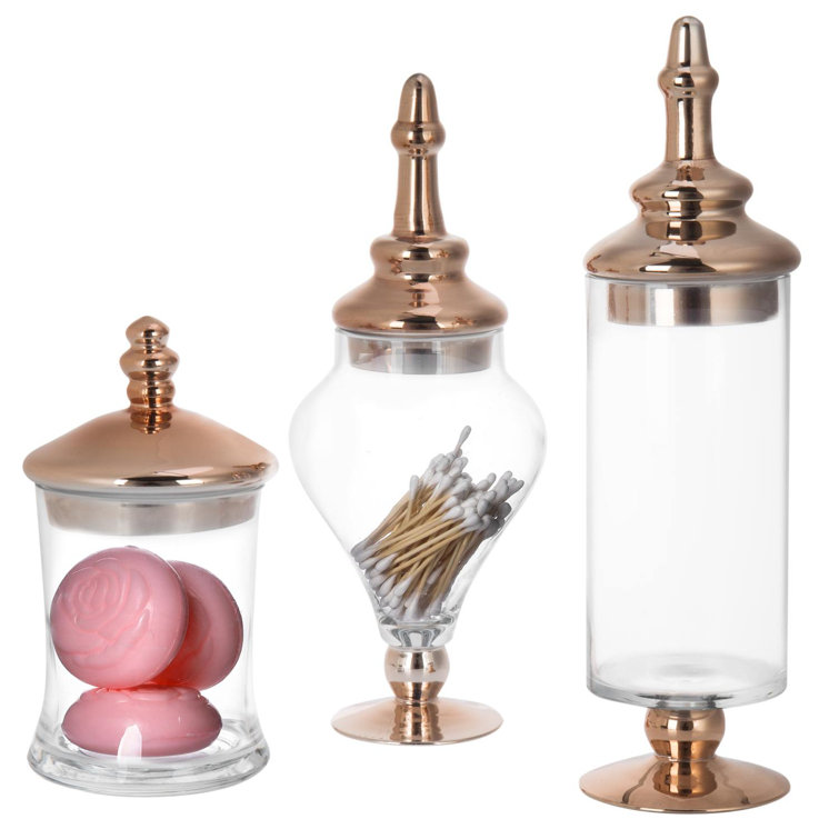Glass Jar, Accessory Jar, Candle Jar, Bathroom Decor, Bathroom