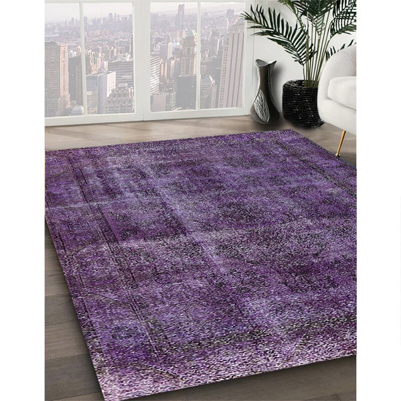 Tapis 10062 style moderne 3062 lavable à la machine, Carré 4 pi