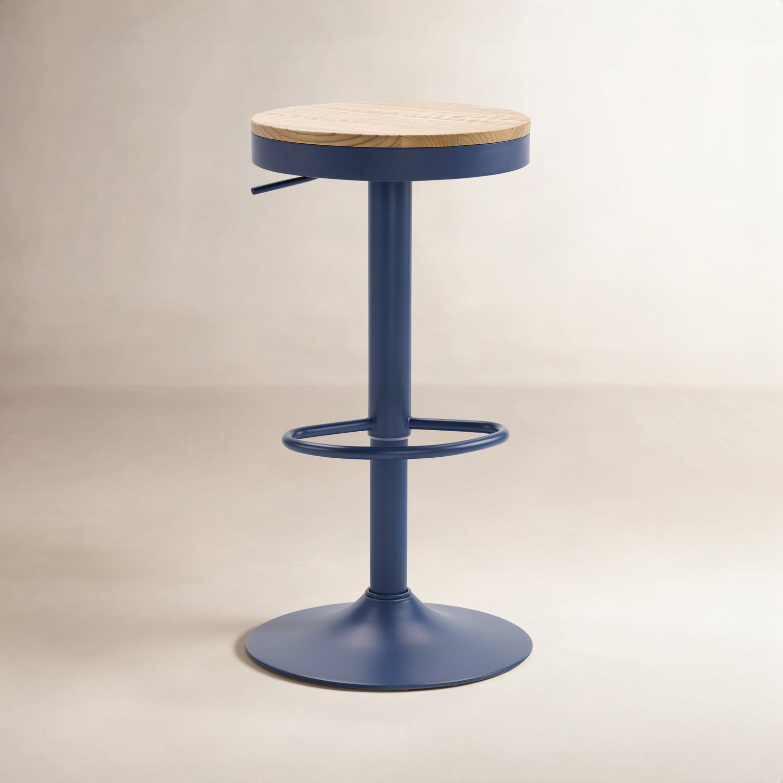 Jaina Swivel Bar Stool, Brown/Blue, 2