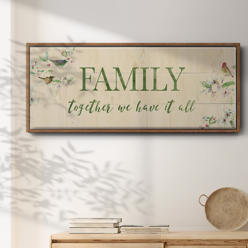«Family Together» - toile encadrée, H 20 po x l 50 po