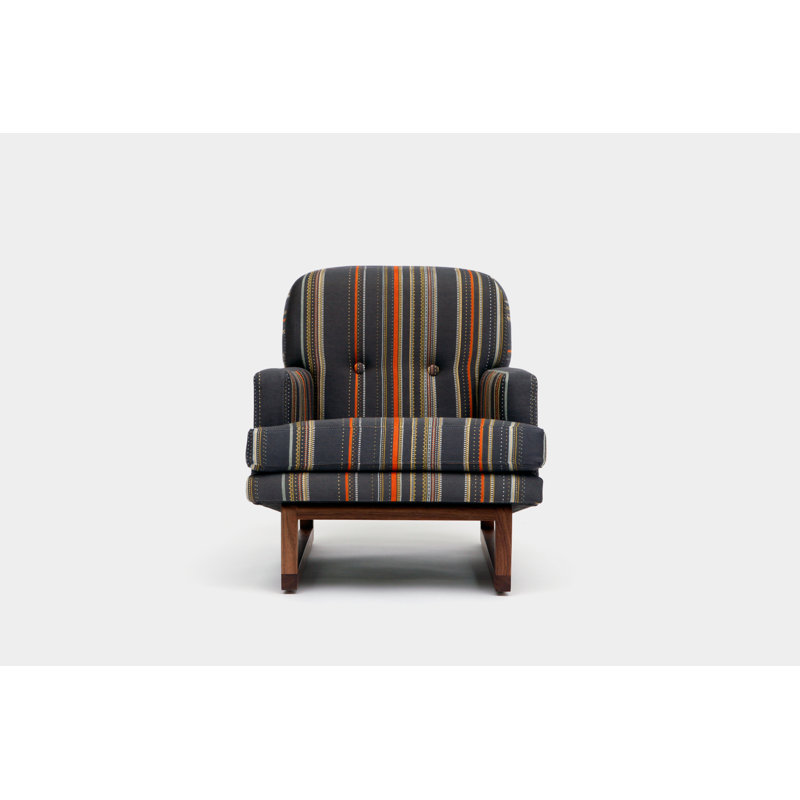 Melinda Tufted Armchair, Yellow/Blue/Red