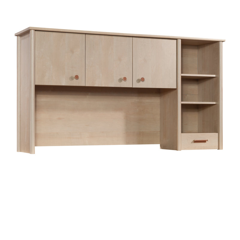 Huche de bureau en bois avec tablettes réglables, brun