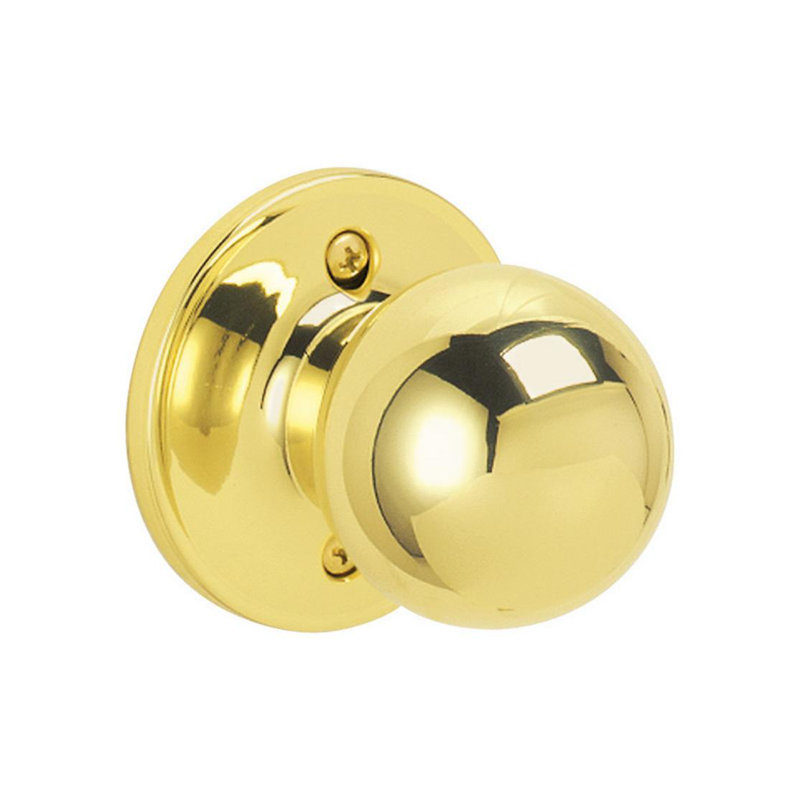 Corona Single Dummy Knob Non-Turning Lock, Bright Brass