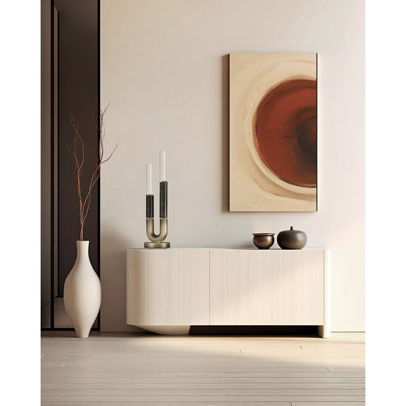 Antonia LED Table Lamp, Gold Leaf/Brass/Charcoal