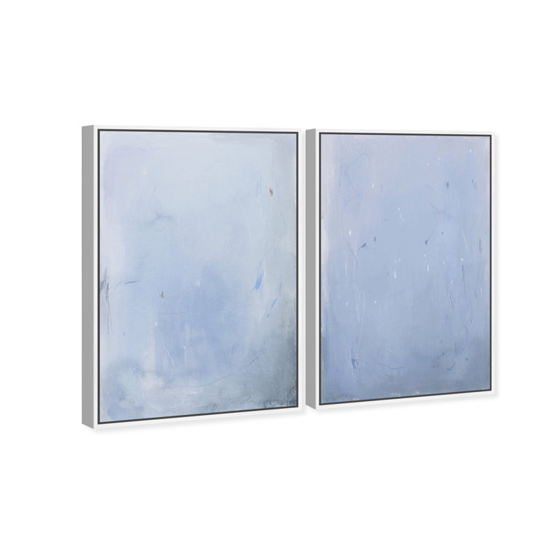 Calm Waters Set by Oliver Gal, 21"H x 31"W, White Floater Frame