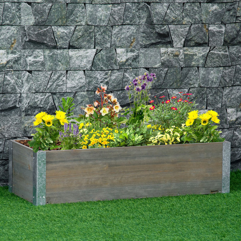 Lit de jardin surélevé en bois 3,1 pi x 1 pi Aidel