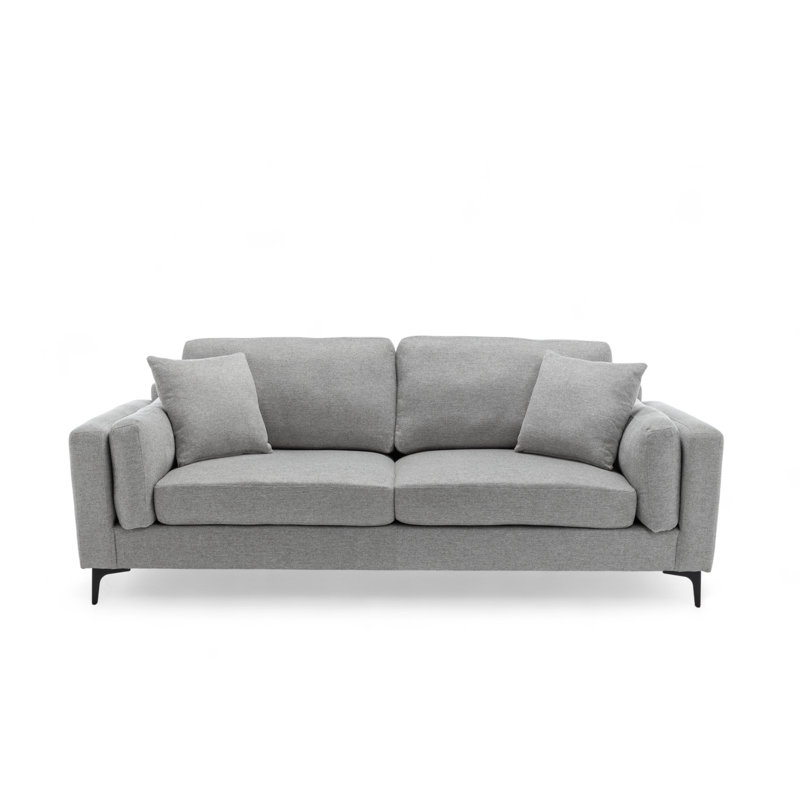 Tasley 2 Seater Chenille Sofa, Grey, 2