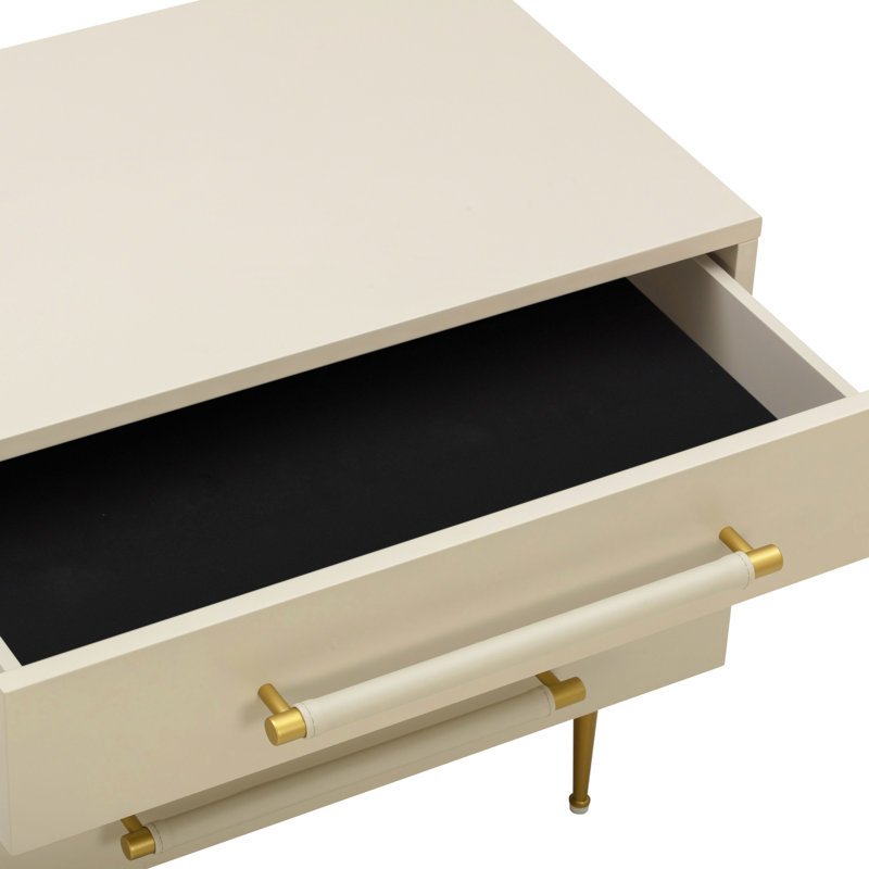 Wooden Nightstand, Taupe