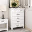 Commode 6 tiroirs pour la chambre à coucher, commode en bois de 45,3 po de hauteur et commodes à tiroirs profonds, commode de commode moderne avec poignées en métal pour le salon, le couloir, l'entrée-781186011