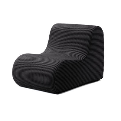 Fauteuil Raven Symoné Perch – Fauteuil de lecture et de jeu confortable – Siège en mousse souple pour enfants et adolescents, cordon pelucheux, noir