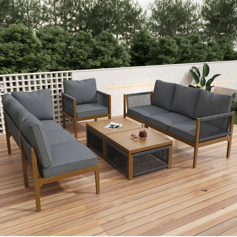 Garden Conversation Set For 6-7 People Gray, Gray