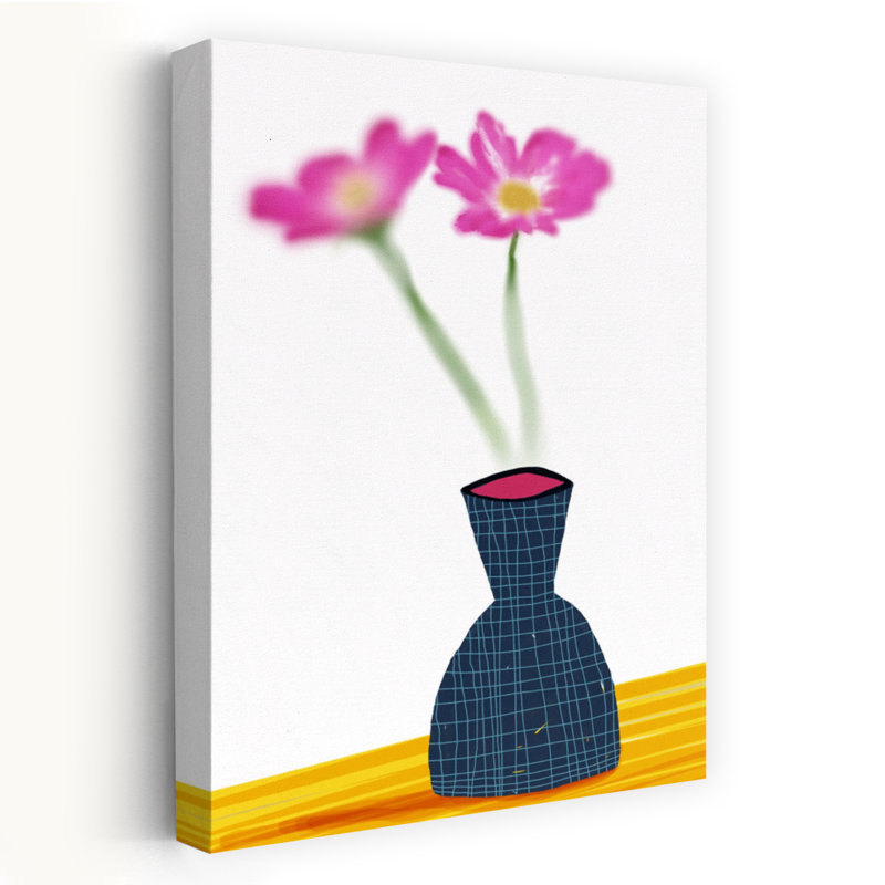 Art contemporain fleur contemporaine, H 36 po x l 24 po