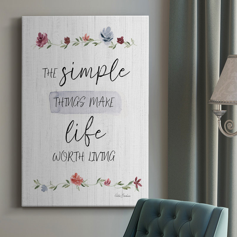 Toile tendue avec châssis de qualité supérieure The Simple Things - prête à être accrochée, H 27 po x l 16 po x P 1 po