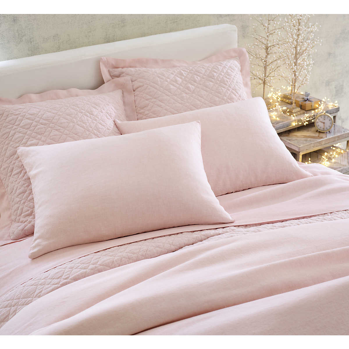 Lush Linen Duvet Cover Set, Twin/Twin XL Duvet Cover, Slipper Pink