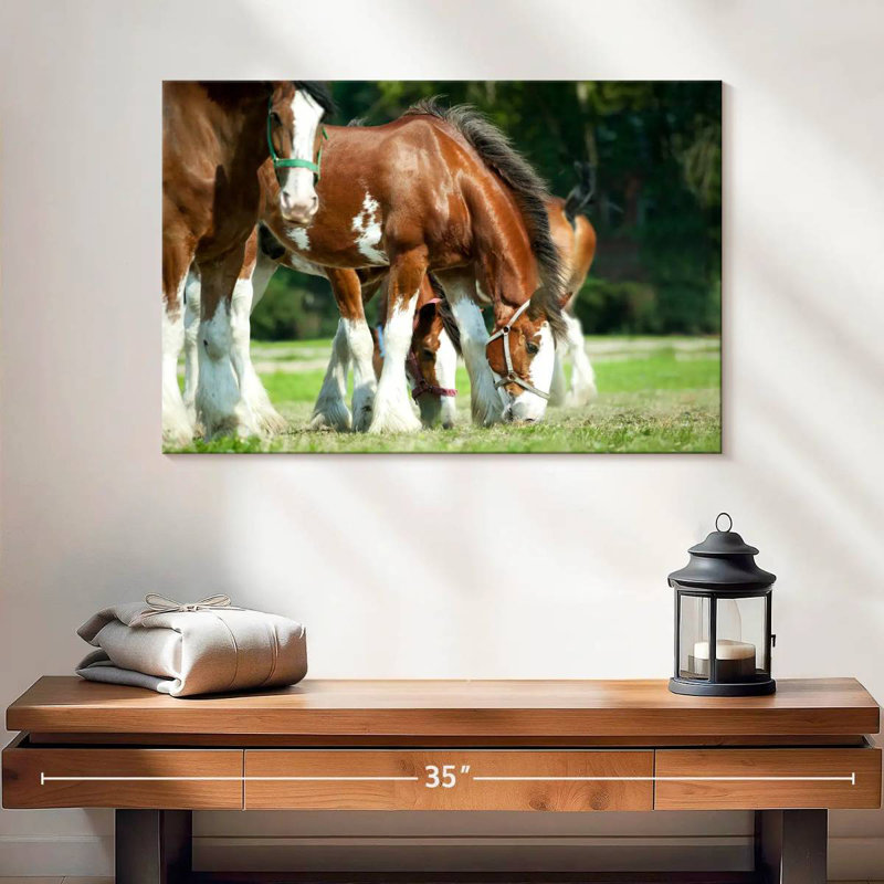 Brampt Clydesdale Horses, 16" H x 24" W