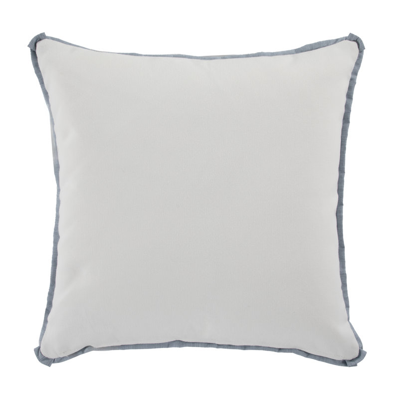 Coussin extérieur Enchanted Mist, Carré 20 po, Blanc / Bleu
