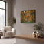 «Dancing Under The Stars» par Art Licensing Studio, art mural en métal doré, 16 po x 12 po-481709015