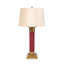 Lampe de table colonne en métal texturé-100852271