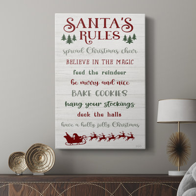 Santa's Rules - Cavas Gallery sur mesure