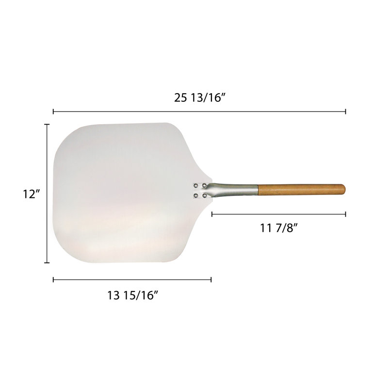 Thunder Group Inc. Aluminum Pizza Peel, 1" H x 12" W x 26" D