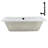 66'' x 34'' Acrylic Soaking Drop-In Bathtub, Drain Included-97545321