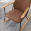 Chaise berçante ajustable avec appui-tête et chaise berçante rembourrée avec dossier haut-776466403