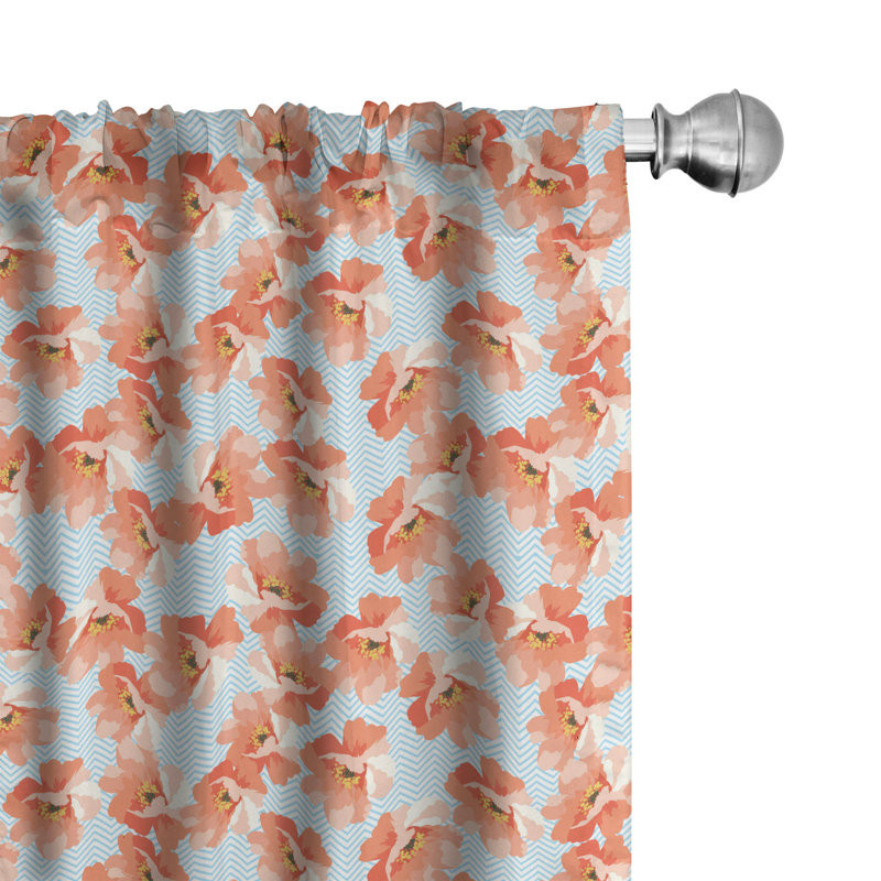 Chevron Semi-Sheer Rod Pocket Sliding Panel, 28" x 95"