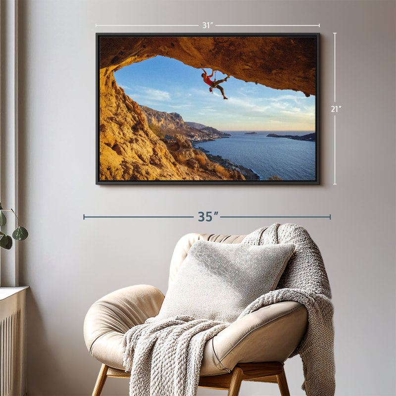Impression sur toile Free Rock Climbing, H 21 po x l 31 po